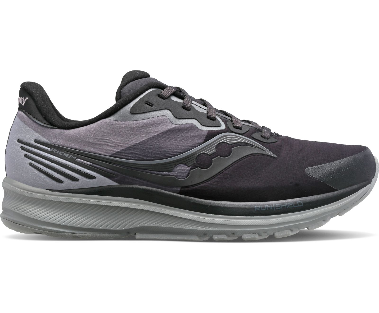 Saucony Ride 14 Runshield Women\'s Running Shoes Black / Grey | AU 200KORI